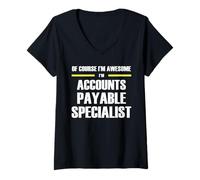 Womens The Original Awesome Accounts Payable Specialist V-Neck T-Shirt