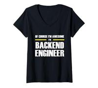 Womens The Original Awesome Backend Engineer V-Neck T-Shirt