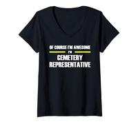 Women's The Original Awesome Cemetery Representative V-Neck T-Shirt