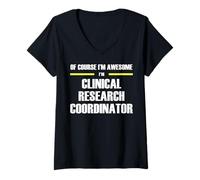 Women's The Original Awesome Clinical Research Coordinator V-Neck T-Shirt
