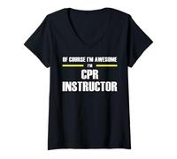 Women's The Original Awesome CPR Instructor V-Neck T-Shirt