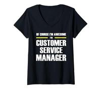 Women's The Original Awesome Customer Service Manager V-Neck T-Shirt