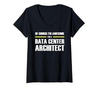 Womens The Original Awesome Data Center Architect V-Neck T-Shirt