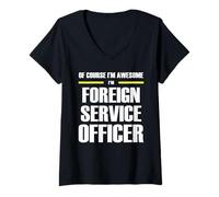 Womens The Original Awesome Foreign Service Officer V-Neck T-Shirt