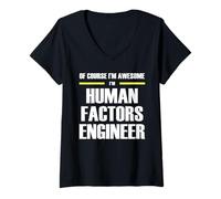 Womens The Original Awesome Human Factors Engineer V-Neck T-Shirt
