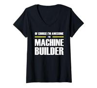 Women's The Original Awesome Machine Builder V-Neck T-Shirt