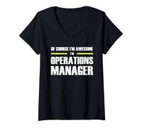 Women's The Original Awesome Operations Manager V-Neck T-Shirt
