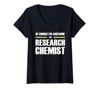 Women's The Original Awesome Research Chemist V-Neck T-Shirt