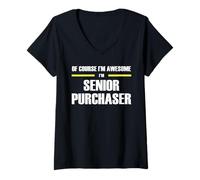 Women's The Original Awesome Senior Purchaser V-Neck T-Shirt