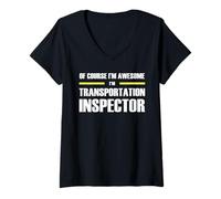 Women's The Original Awesome Transportation Inspector V-Neck T-Shirt