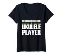 Women's The Original Awesome Ukulele Player V-Neck T-Shirt