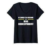 Womens The Original Awesome War Correspondent V-Neck T-Shirt