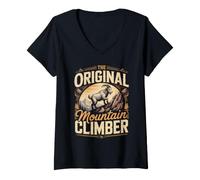 Women's The Original Mountain Climber Mountain Goats V-Neck T-Shirt