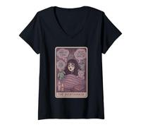 Womens The Overthinker Tarot Anxious Sleepless Design V-Neck T-Shirt