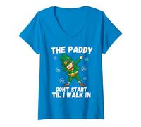 Women's The Paddy Don't Start Til I Walk in - Funny St Patricks Day V-Neck T-Shirt