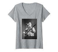 Women's The Pixies Black Francis At Reading Where is My Mind 1990 V-Neck T-Shirt