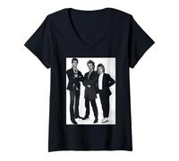 Womens The Police Sting Andy Summers & Stewart Copeland Band Photo V-Neck T-Shirt