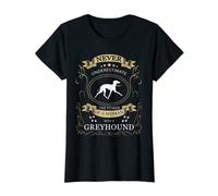 Womens The Power of a Woman with a Greyhound T-Shirt