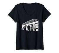 Womens The Pretenders Talk Of The Town B&W By Simon Fowler V-Neck T-Shirt