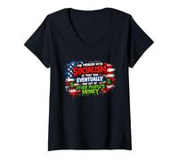 Women's The Problem with Socialism Thatcher Quote V-Neck T-Shirt