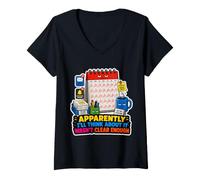 Women's The Procrastinator Calendar Chronic Delay V-Neck T-Shirt