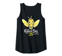 Women's The Queen Bee is 28 Honeybee Hive 28th Birthday Women Tank Top