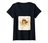 Womens The Queen of the Fairies in All Her Glory V-Neck T-Shirt
