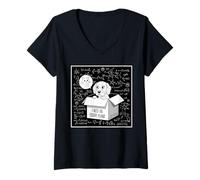 Womens The reason why there is Schroedinger's cat - Satire idea V-Neck T-Shirt