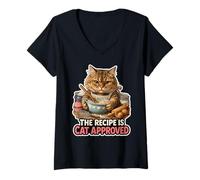 Women's The Recipe is Cat Approved V-Neck T-Shirt