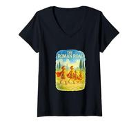 Womens The Roman Road Kenneth Grahame Childhood Tale V-Neck T-Shirt