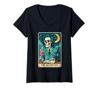 Womens The Scientist Tarot V-Neck T-Shirt