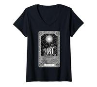 Womens The Ship Viking Tarot Card Norse Mystical Mythology V-Neck T-Shirt