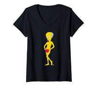 Womens The Simpsons Mr. Burns Valentine V-Neck T-Shirt