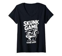 Womens The Skunk Game Funny V-Neck T-Shirt