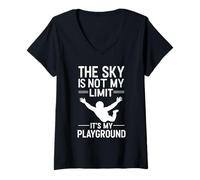 Womens The Sky is Not My Limit It's My Playground V-Neck T-Shirt