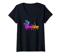 Womens The Slimefather Slime King Maker V-Neck T-Shirt