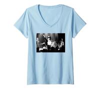 Women's The Smiths Live in Manchester B&W by Stephen Wright V-Neck T-Shirt