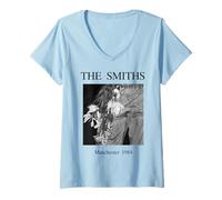 Womens The Smiths Manchester 1984 Morrissey By Stephen Wright V-Neck T-Shirt