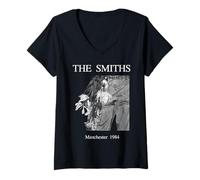Womens The Smiths Morrissey Manchester 1984 By Stephen Wright V-Neck T-Shirt