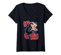 Womens The Smurfs Gargamel Bad to the Bone V-Neck T-Shirt