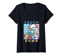 Women's The Smurfs Touchdown Football Smurf V-Neck T-Shirt
