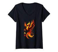 Women's The Soaring Flying Phoenix V-Neck T-Shirt