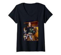Womens The Sound of Music Julie Andrews 1989 by Michael Grecco V-Neck T-Shirt