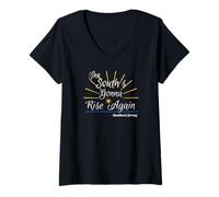 Womens The South's Gonna Rise Again, Southern Strong NC, SC T-Shirt V-Neck T-Shirt