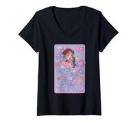 Womens The Spiral Tarot Coquette Breakdown Design V-Neck T-Shirt