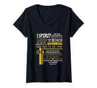 Womens The Spirit of The Lord is On Me Scripture Verse Isaiah 61 V-Neck T-Shirt