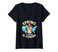 Womens The Spring Detective V-Neck T-Shirt