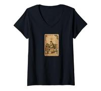 Women's The Star Tarot Card Scrapbook Design V-Neck T-Shirt