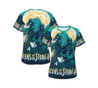 Womens The Stone Age Rock Band T Shirt Graphic tee Shirt Summer Short Sleeve Crewneck Loose Cute Casual Versatile Fashionable Classic Tees Tops S-XXL