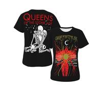 Womens The Stone Age Rock Band T Shirt Graphic tee Shirt Summer Short Sleeve Crewneck Loose Cute Casual Versatile Fashionable Classic Tees Tops S-XXL